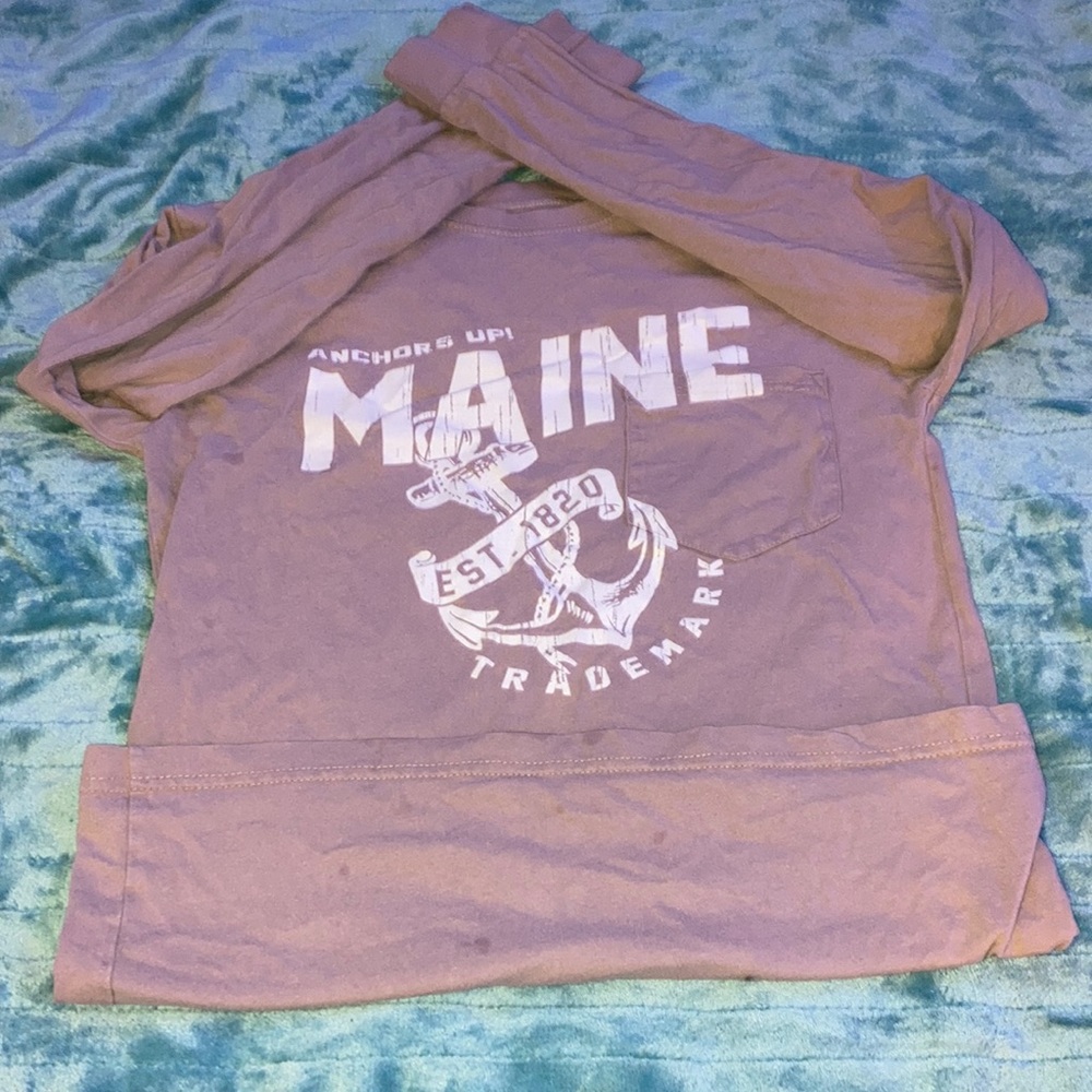 pale lavender maine long sleeved shirt